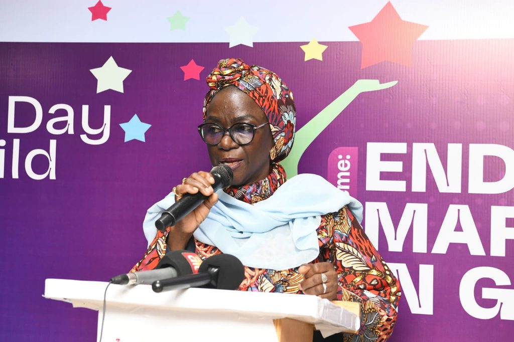 The Permanent Secretary, Federal Ministry of Youth Development, Dr.(Mrs) Maryam Keshinro delivering her speech at the event to commemorate 2026, International Day of the Girl-Child.